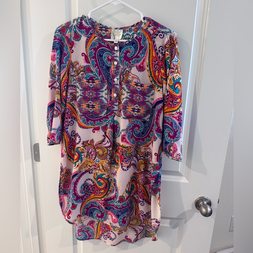 Fig & Flower Colorful Paisley Tunic